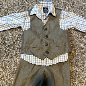 Toddler grey blue suit